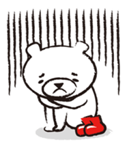 Cute white bear2 sticker #3282327