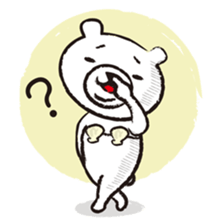 Cute white bear2 sticker #3282329
