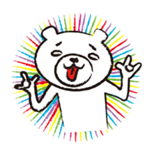 Cute white bear2 sticker #3282330