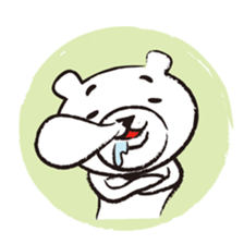 Cute white bear2 sticker #3282331