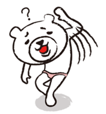 Cute white bear2 sticker #3282332