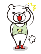 Cute white bear2 sticker #3282335