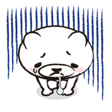 Cute white bear2 sticker #3282336