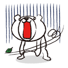 Cute white bear2 sticker #3282337