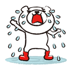 Cute white bear2 sticker #3282339