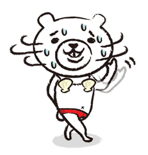 Cute white bear2 sticker #3282341