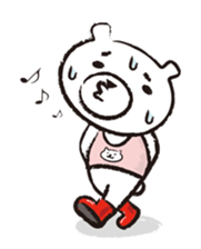 Cute white bear2 sticker #3282342