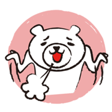 Cute white bear2 sticker #3282344