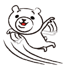 Cute white bear2 sticker #3282345
