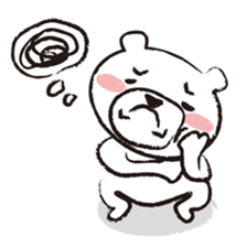Cute white bear2 sticker #3282346