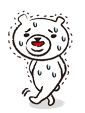Cute white bear2 sticker #3282348