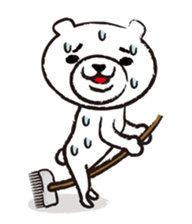 Cute white bear2 sticker #3282349