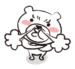 Cute white bear2 sticker #3282351