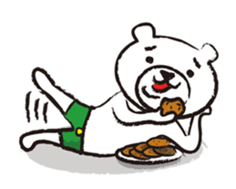 Cute white bear2 sticker #3282352