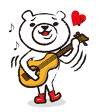 Cute white bear2 sticker #3282353