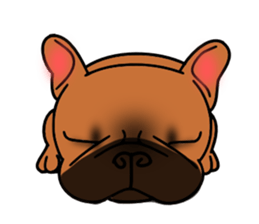 Real french bulldog family,All color ! sticker #3283361