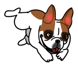 Real french bulldog family,All color ! sticker #3283368