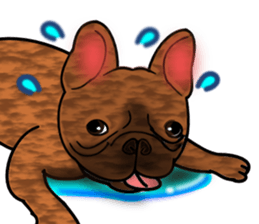 Real french bulldog family,All color ! sticker #3283369
