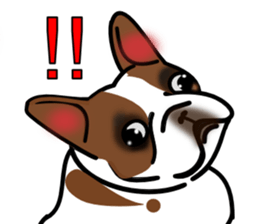 Real french bulldog family,All color ! sticker #3283382