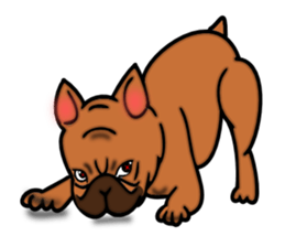 Real french bulldog family,All color ! sticker #3283388
