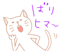 White cat is from Fukuoka city,Japan. sticker #3284798