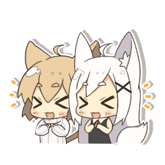 Cat and fox