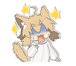Cat and fox sticker #3284851