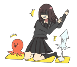Dried squid & Yoshiko sticker #3285053