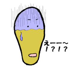 It is the Sticker of a strange face. sticker #3285546