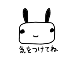 Rabbit of a square face sticker #3286220