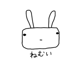 Rabbit of a square face sticker #3286241
