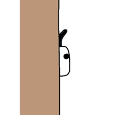 Rabbit of a square face sticker #3286242