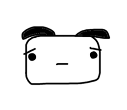 Rabbit of a square face sticker #3286244