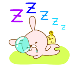 Leisurely rabbit. sticker #3286673