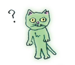 Feeling bad and loose stray cat sticker #3287096