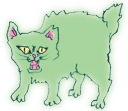 Feeling bad and loose stray cat sticker #3287097