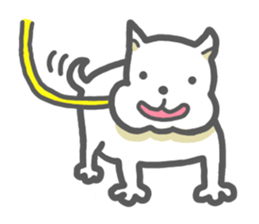 White dog KUNKUN sticker #3287861