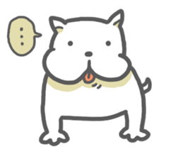 White dog KUNKUN sticker #3287862