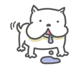 White dog KUNKUN sticker #3287863