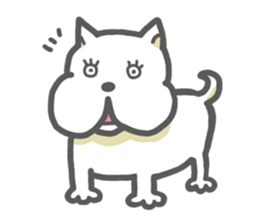 White dog KUNKUN sticker #3287865