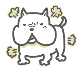 White dog KUNKUN sticker #3287869