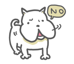 White dog KUNKUN sticker #3287870