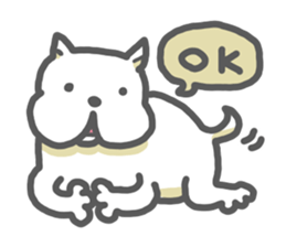 White dog KUNKUN sticker #3287871