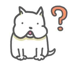 White dog KUNKUN sticker #3287872