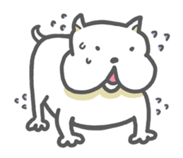 White dog KUNKUN sticker #3287876