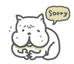 White dog KUNKUN sticker #3287879