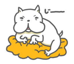 White dog KUNKUN sticker #3287880