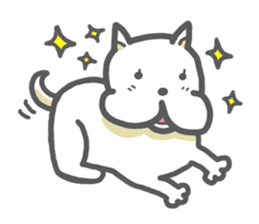 White dog KUNKUN sticker #3287882