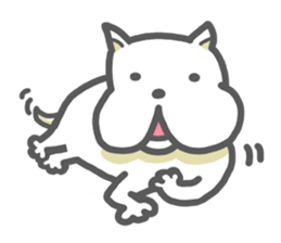 White dog KUNKUN sticker #3287883