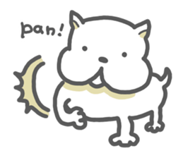 White dog KUNKUN sticker #3287885